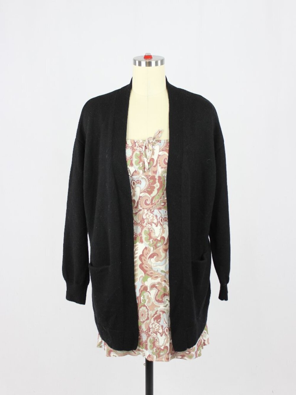 Aritzia WILFRED FREE Unwind Black Merino Knit Oversized Cardigan Sweater, Size S